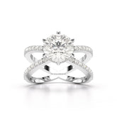 2.9 CT Lab Diamond Round Brilliant Cut Ring